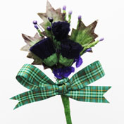 Corsage, Tartan Buttonhole with Currie Ribbon